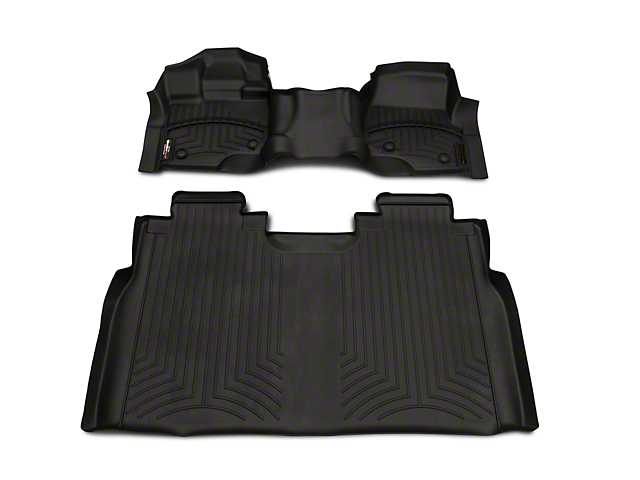 Weathertech DigitalFit Front Over the Hump and Rear Floor Liners; Black (15-23 F-150 SuperCrew)