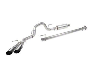 Roush Single Exhaust System with Black Tips; Side Exit (15-20 5.0L F-150)