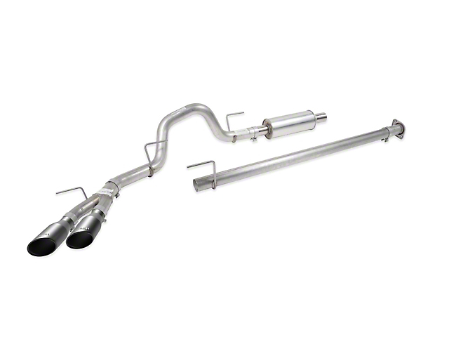 Roush Single Exhaust System with Black Y-Pipe Tip; Side Exit (10-14 6.2L F-150 Raptor)
