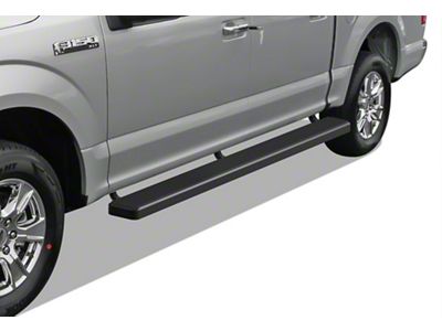 6-Inch iStep Running Boards; Black (15-23 F-150 SuperCrew)