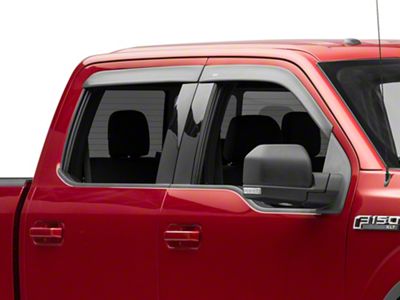 Low Profile Ventvisor Window Deflectors; Front; Matte Black (15-23 F-150 SuperCrew)