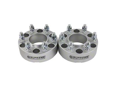 Supreme Suspensions 1.50-Inch Pro Billet Hub and Wheel Centric Wheel Spacers; Silver; Set of Two (04-14 F-150)