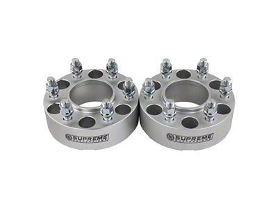Supreme Suspensions 1.50-Inch Pro Billet Hub and Wheel Centric Wheel Spacers; Silver; Set of Two (15-23 F-150)