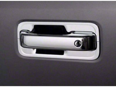 Door Handle Covers with Bezels; Chrome (17-22 F-250 Super Duty Regular Cab)