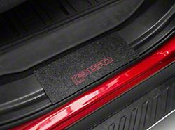 Rear Door Sill Protection with F-150 Logo; TUF-LINER Black; Black and Red (15-23 F-150 SuperCrew)