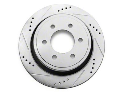 C&L Super Sport HD Cross-Drilled and Slotted Rotor; Rear Driver Side (12-14 F-150; 15-17 F-150 w/ Manual Parking Brake)