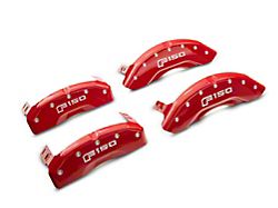 MGP Red Caliper Covers with 2015 Style F-150 Logo; Front and Rear (12-14 F-150; 15-20 F-150 w/ Manual Parking Brake)