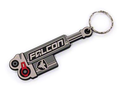 Falcon Shocks Performance Shock Logo Keychain; 3.50-Inch