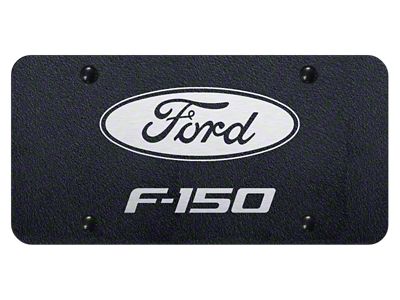 F-150 Laser Etched License Plate; Rugged Black (Universal; Some Adaptation May Be Required)