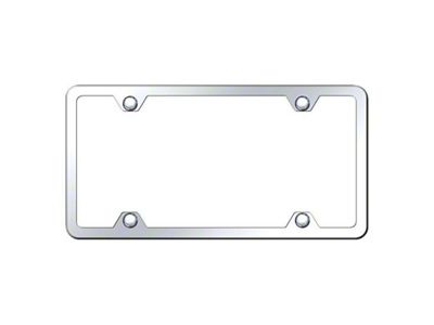 Thin 4-Hole ABS License Plate Frame (Universal; Some Adaptation May Be Required)