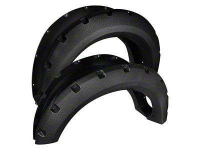 Rivet Style Fender Flares; Front and Rear; Textured Black (09-14 F-150 Styleside, Excluding Raptor)