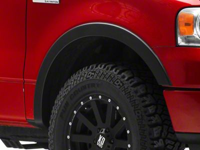 Factory Style Fender Flares; Front and Back; Black (04-08 F-150 Styleside)