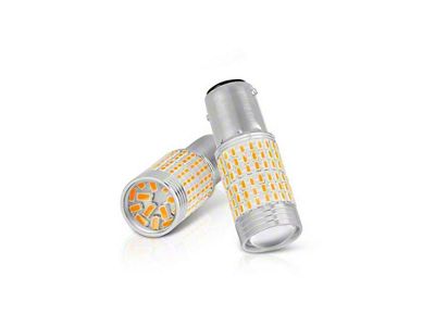 Full 360 Degree LED Chip Machine-Soldered Bulbs; Amber; 1157/BAY15D