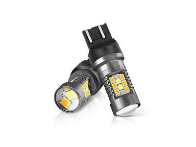 LED Chip Machine-Soldered Bulbs; White/JDM Yellow; 7443