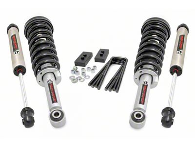 Rough Country 2-Inch Front Leveling Kit with Lifted N3 Struts and V2 Monotube Shocks (21-23 4WD F-150 w/o CCD System, Excluding Raptor)