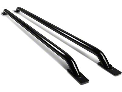 Truck Bed Rail; Stainless Steel; Black (11-16 F-250 Super Duty w/ 6-3/4-Foot Bed)