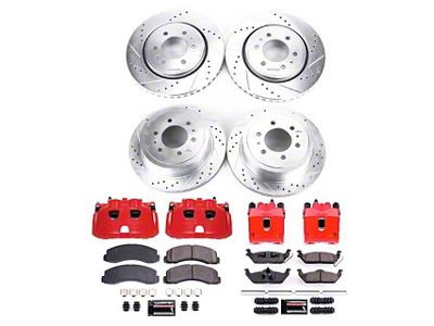 PowerStop Z23 Evolution Sport 6-Lug Brake Rotor, Pad and Caliper Kit; Front and Rear (10-11 2WD/4WD F-150)