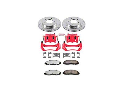 PowerStop Z36 Extreme Truck and Tow 5-Lug Brake Rotor, Pad and Caliper Kit; Front (97-03 4WD F-150 w/ Rear Drum Brakes)