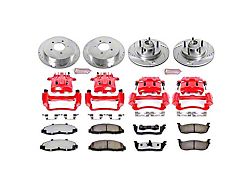 PowerStop Z36 Extreme Truck and Tow 5-Lug Brake Rotor, Pad and Caliper Kit; Front and Rear (Late 00-03 2WD F-150, Excluding Lightning)