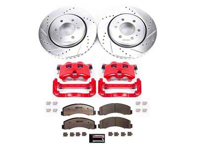 PowerStop Z36 Extreme Truck and Tow 6-Lug Brake Rotor, Pad and Caliper Kit; Front (12-20 2WD/4WD F-150)