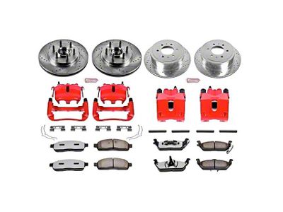 PowerStop Z36 Extreme Truck and Tow 6-Lug Brake Rotor, Pad and Caliper Kit; Front and Rear (05-08 2WD F-150)