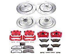 PowerStop Z36 Extreme Truck and Tow 6-Lug Brake Rotor, Pad and Caliper Kit; Front and Rear (12-14 2WD/4WD F-150; 15-17 F-150 w/ Manual Parking Brake; 17-18 F-150 Raptor)