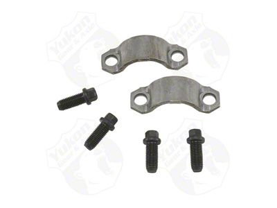 Yukon Gear Universal Joint Strap Kit; Rear; Dana 60 or Dana 70, GM 9.5, Ford 10.25 or 10.50-Inch; Pinion Yoke Strap Kit; For Use with 1350 and 1410 Yokes; 1.188-Inch Cap Diameter; Includes 2-Straps and 4-Bolts (99-17 Silverado 1500)