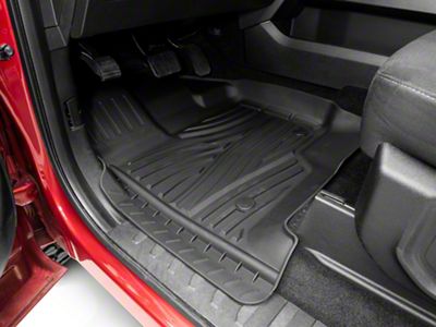 RedRock Molded Front and Rear Floor Liners; Black (15-23 F-150 SuperCrew)