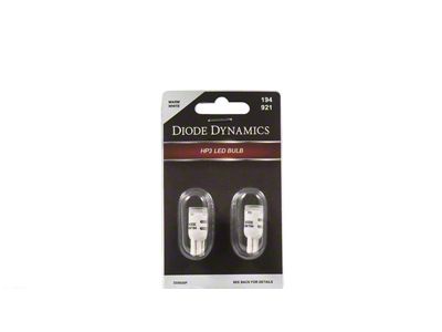 Diode Dynamics Warm White LED License Plate Bulbs; 194 HP3 (18-23 F-150)