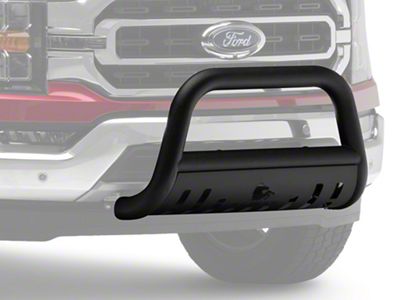 Bull Bar with Skid Plate; Textured Black (04-23 F-150, Excluding Raptor)
