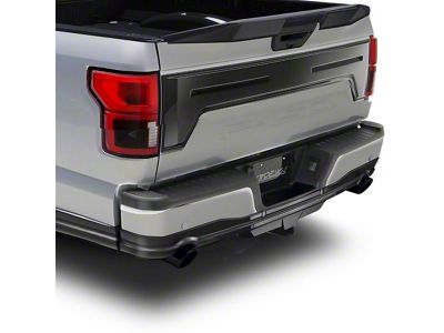 Air Design Rear Lower Skirt and Tow Cap; Satin Black (18-20 F-150, Excluding Raptor)