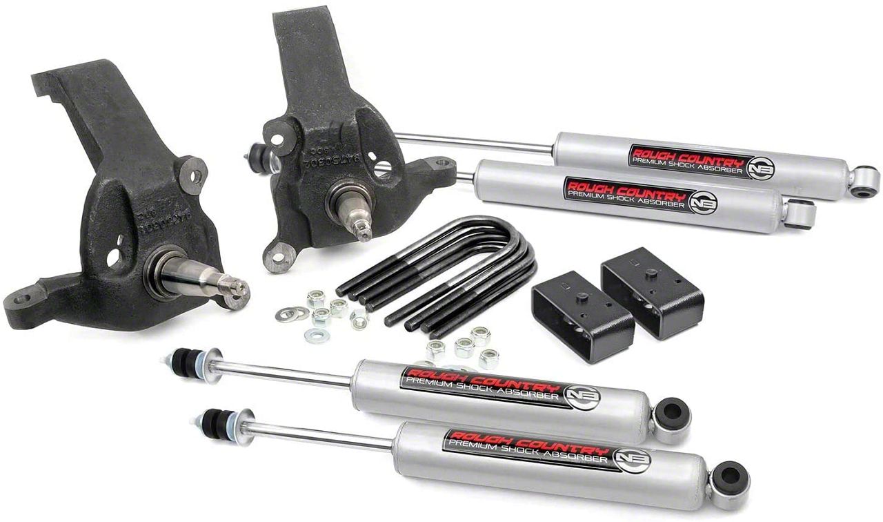 Rough Country F 150 3 Inch Knuckle Suspension Lift Kit With Premium N3 Shocks 52830 97 03 2wd F 3690