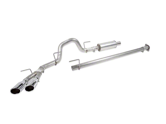 Roush Single Exhaust System with Polished Tips; Side Exit (21-23 5.0L F-150, Excluding Tremor)