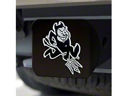 Hitch Cover with Arizona State University Logo; Black (Universal; Some Adaptation May Be Required)
