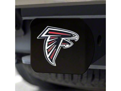Hitch Cover with Atlanta Falcons Logo; Red (Universal; Some Adaptation May Be Required)