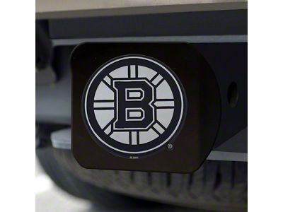 Hitch Cover with Boston Bruins Logo; Black (Universal; Some Adaptation May Be Required)
