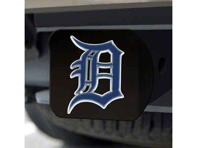 Hitch Cover with Detroit Tigers Logo; Black (Universal; Some Adaptation May Be Required)