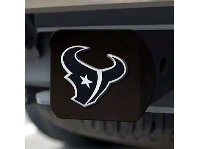 Hitch Cover with Houston Texans Logo; Black (Universal; Some Adaptation May Be Required)