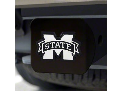 Hitch Cover with Mississippi State University Logo; Maroon (Universal; Some Adaptation May Be Required)