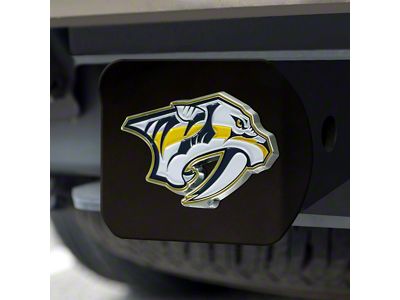 Hitch Cover with Nashville Predators Logo; Yellow (Universal; Some Adaptation May Be Required)
