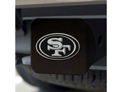 Hitch Cover with San Francisco 49ers Logo; Black (Universal; Some Adaptation May Be Required)