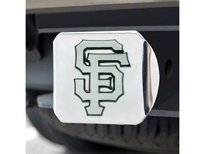 Hitch Cover with San Francisco Giants Logo; Chrome (Universal; Some Adaptation May Be Required)
