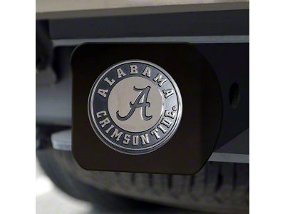 Hitch Cover with University of Alabama Logo; Black (Universal; Some Adaptation May Be Required)