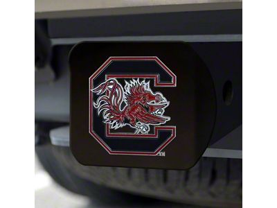 Hitch Cover with University of South Carolina Logo; Black (Universal; Some Adaptation May Be Required)