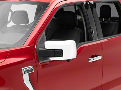 Mirror Covers with Turn Signal Openings; Chrome (21-23 F-150)