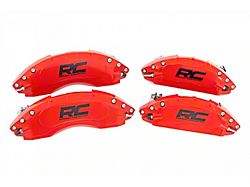 Rough Country Red Brake Caliper Covers; Front and Rear (12-14 F-150)