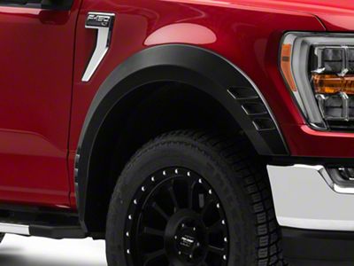 Rough Country SF1 Fender Flares; Flat Black (21-23 F-150, Excluding Raptor)