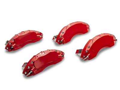 Proven Ground Red Caliper Covers; Front and Rear (12-14 F-150; 15-20 F-150 w/ Manual Parking Brake)