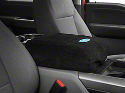 Center Console Cover with Oval Ford Logo; Black (21-23 F-150 w/ Bucket Seats)