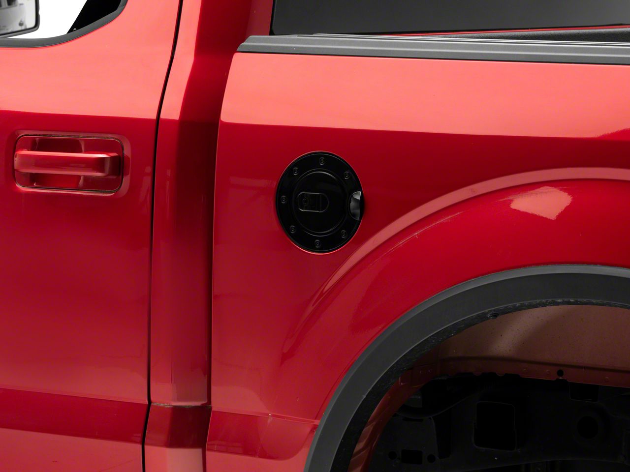 RedRock F150 Fuel Door Cover; Gloss Black T570520 (1520 F150